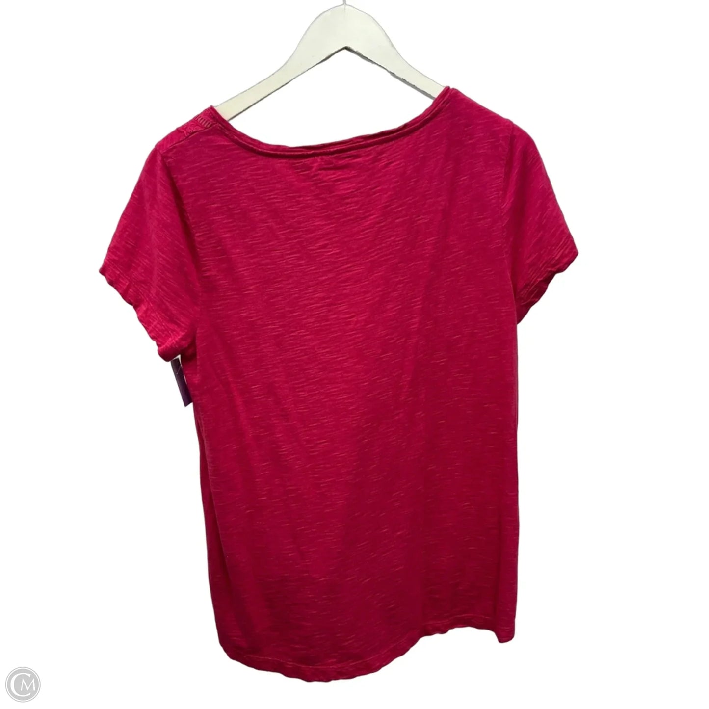 Top Short Sleeve By Chicos In Pink, Size: L