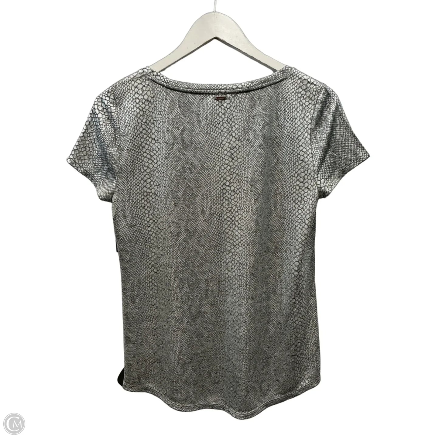 Top Short Sleeve By White House Black Market In Snakeskin Print, Size: S