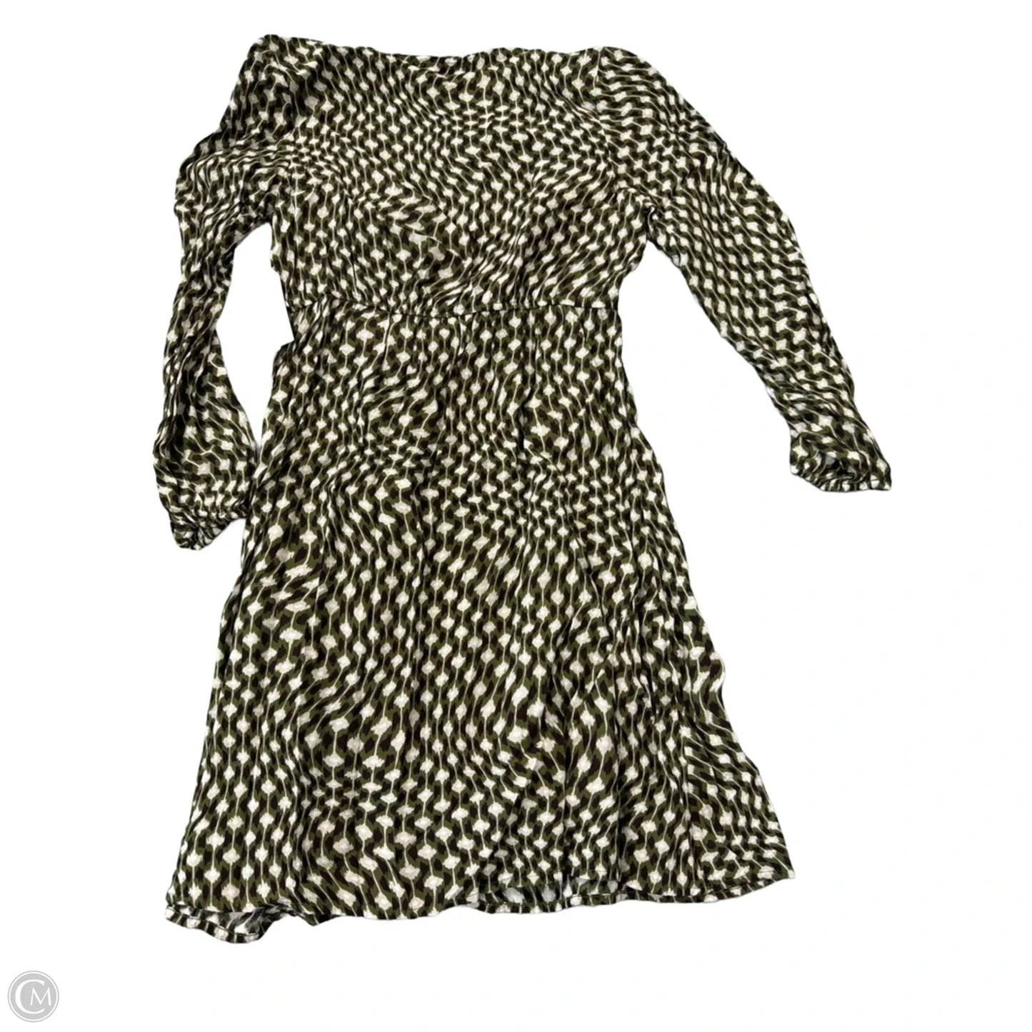 Dress Casual Midi By Time And Tru In Green, Size: Xs
