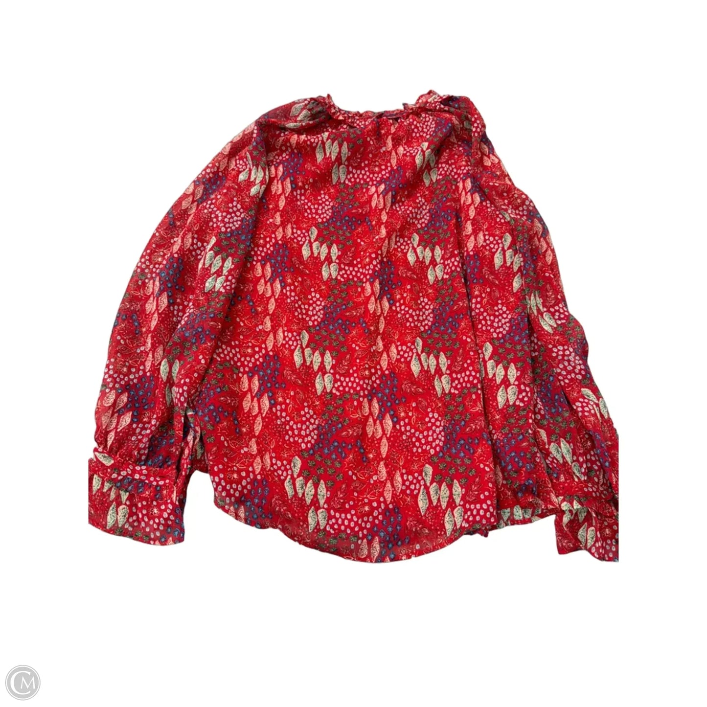Top Long Sleeve By Loft In Red, Size: S