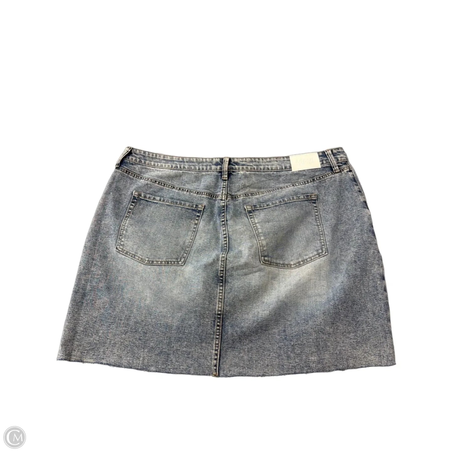 Skirt Midi By remi bader In Blue Denim, Size: 1x