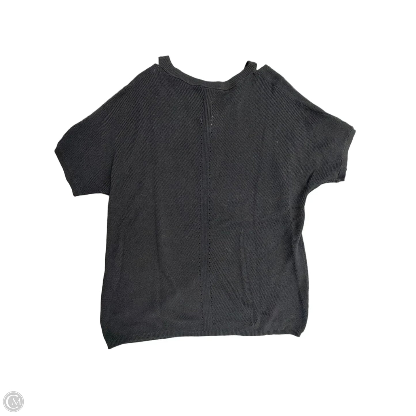 Sweater Short Sleeve By Westport In Black, Size: M