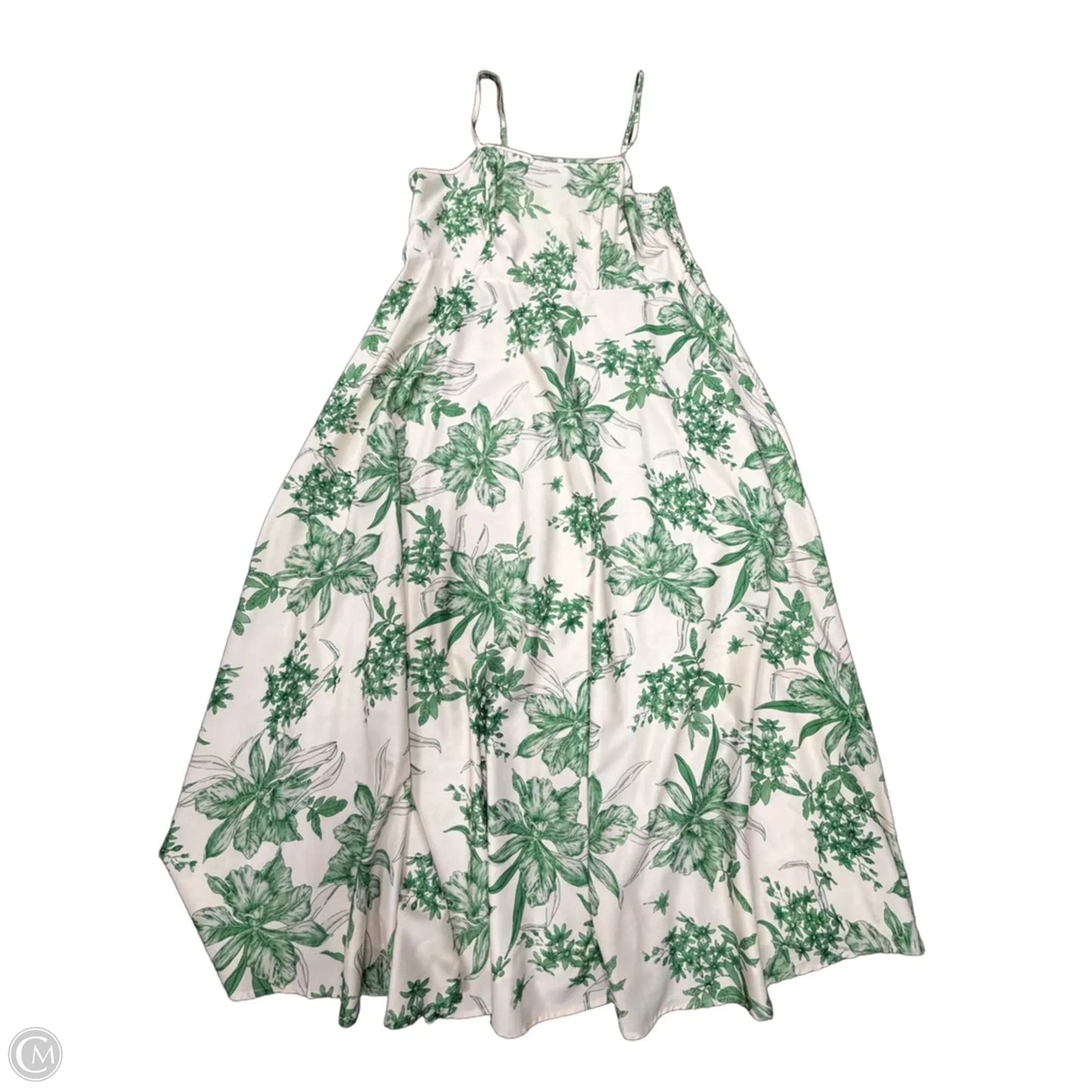 Dress Casual Maxi By Clothes Mentor In Green & Tan, Size: 2x