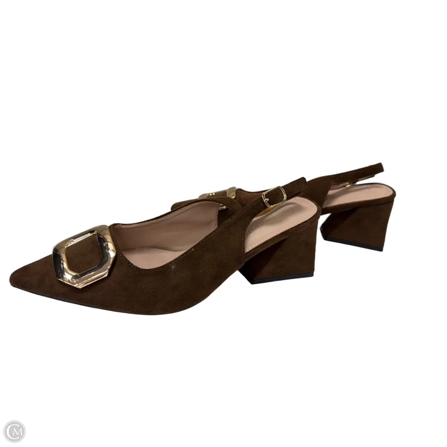 Sandals Heels Block By Catherine Malandrino In Brown, Size: 8