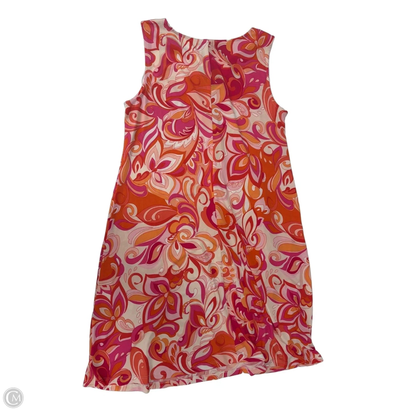 Dress Casual Midi By Msk In Orange & Pink, Size: S
