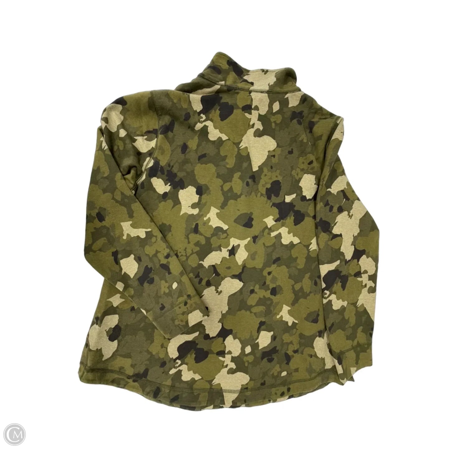Top Long Sleeve By Isaac Mizrahi Live Qvc In Camouflage Print, Size: L