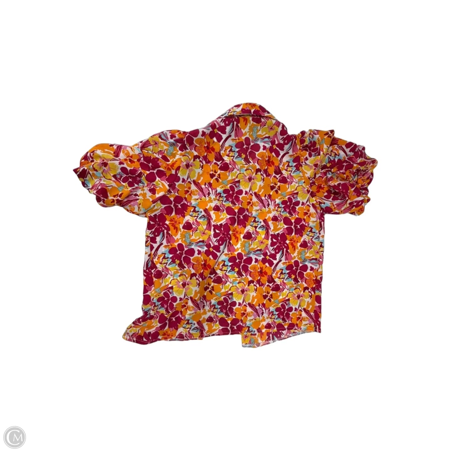 Top Short Sleeve By Shein In Floral Print, Size: S