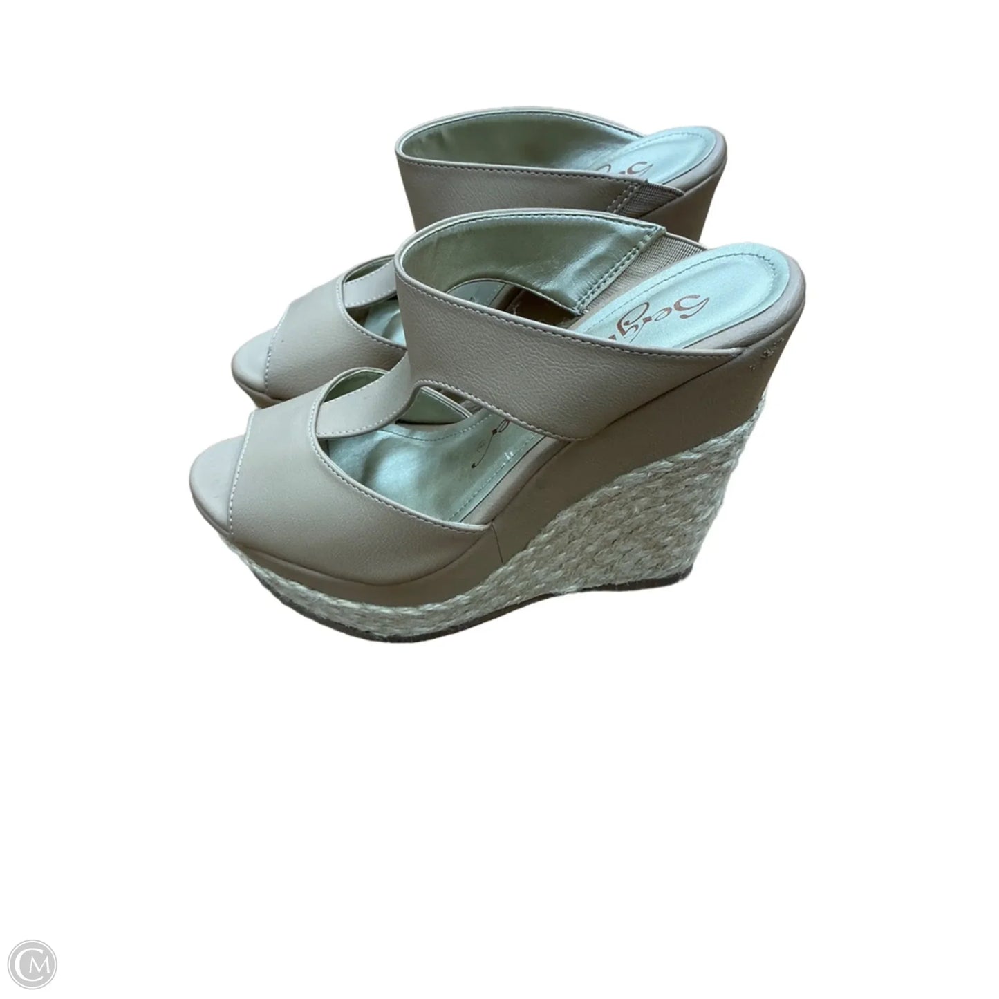 Sandals Heels Wedge By sergio zelcer In Tan, Size: 6