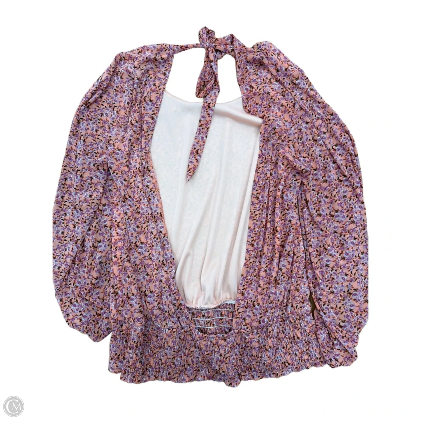 Top Long Sleeve By Willow & Root In Floral Print, Size: Xs