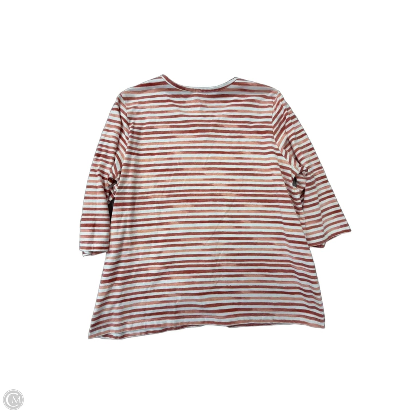 Top 3/4 Sleeve By Blair In Striped Pattern, Size: Xl