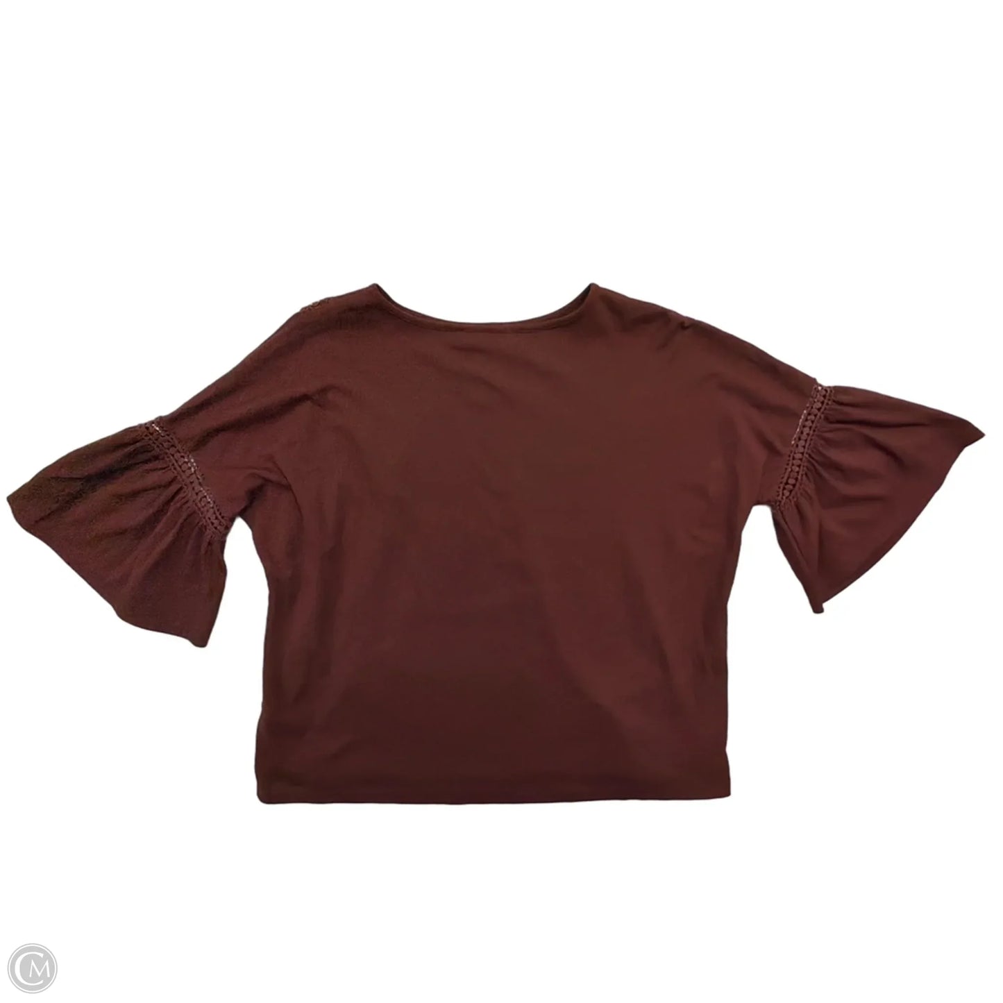 Top 3/4 Sleeve By Lc Lauren Conrad In Brown, Size: Xl