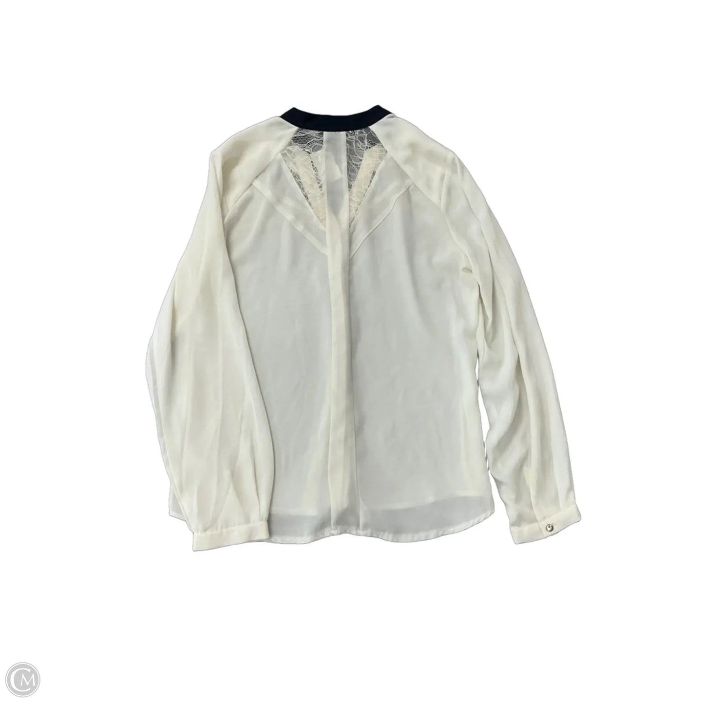 Top Long Sleeve By Metaphor In Cream, Size: M