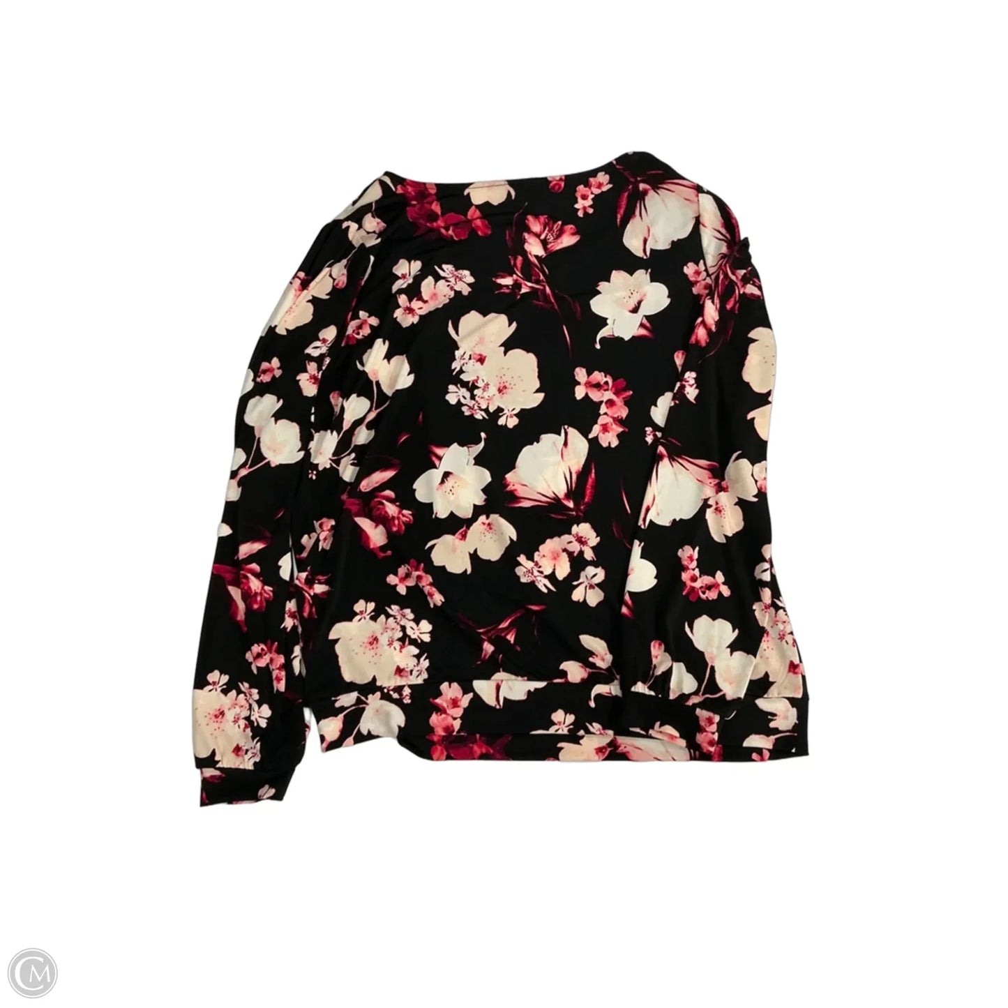 Top Long Sleeve By Worthington In Floral Print, Size: L