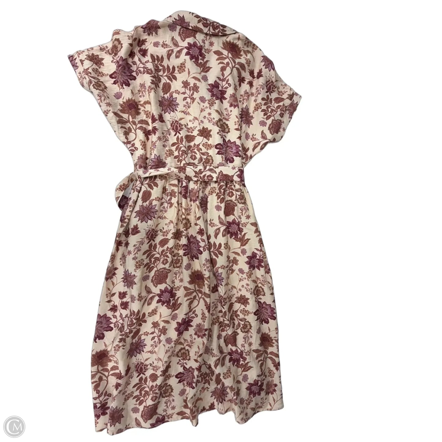 Dress Casual Midi By Lucky Brand In Floral Print, Size: L