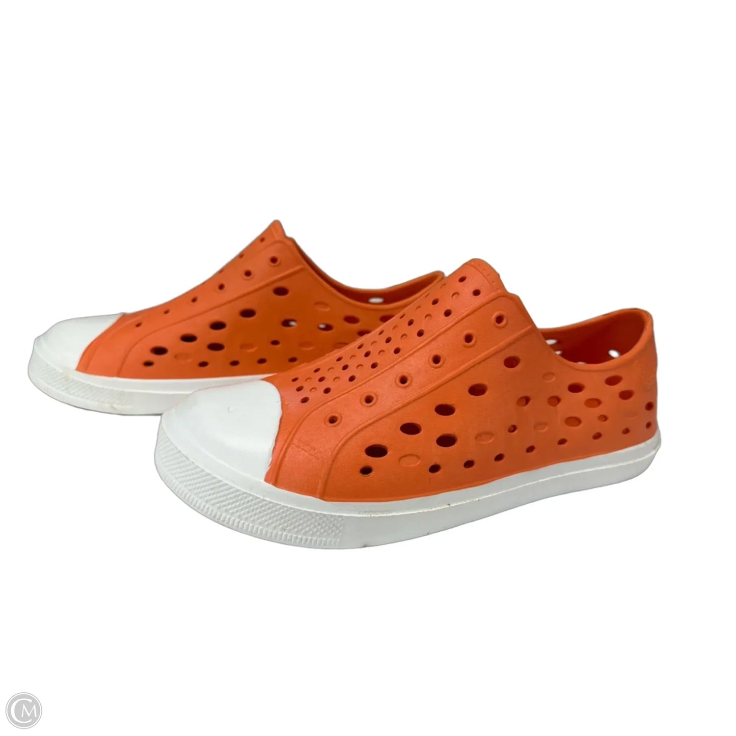 Shoes Flats By Crane In Orange & White, Size: 7