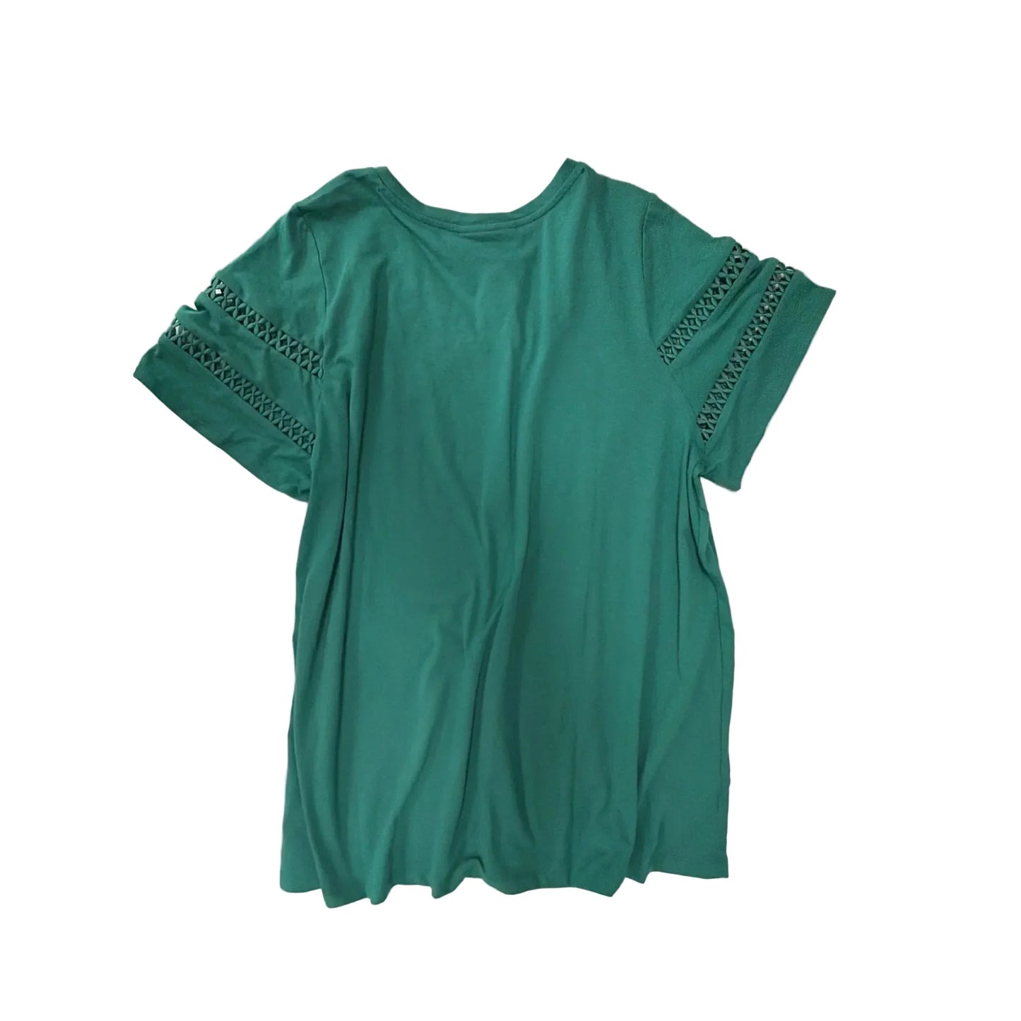 Top Short Sleeve By Lane Bryant In Green, Size: 1x