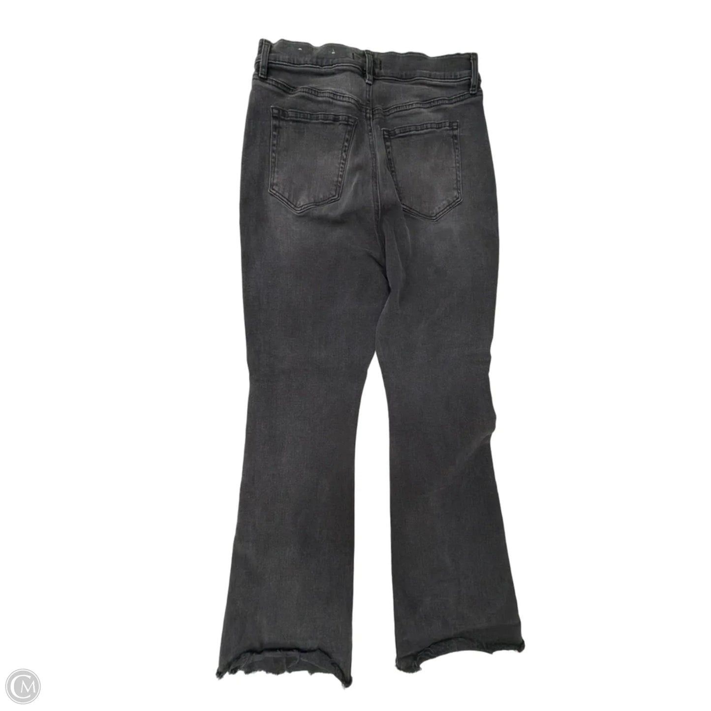 Jeans Flared By Loft In Black Denim, Size: 10