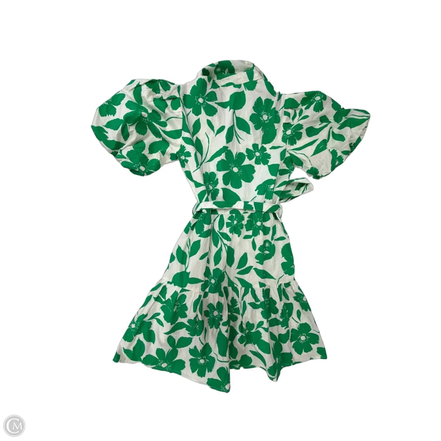 Dress Casual Midi By Jessica Simpson In Green & White, Size: Xs