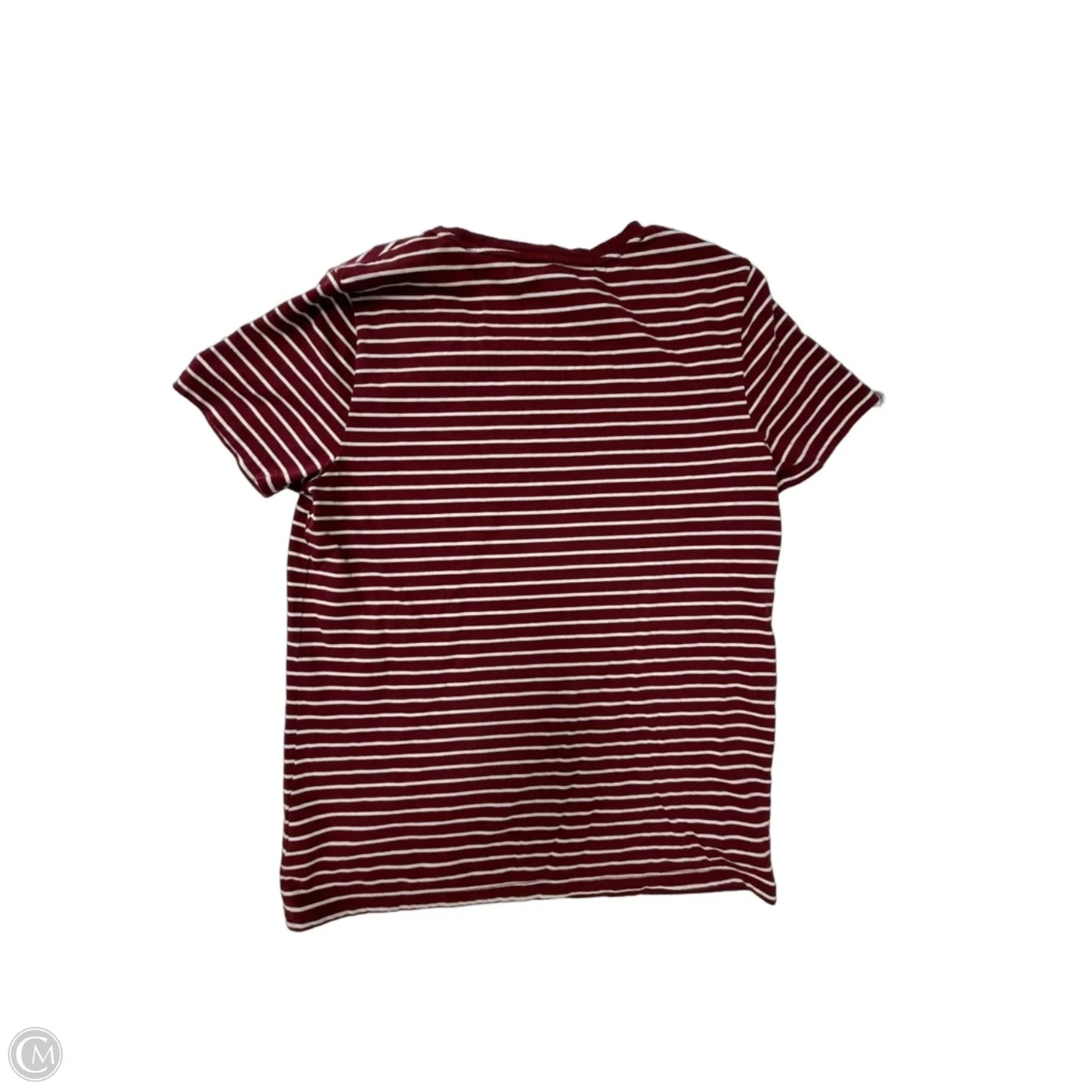 Top Short Sleeve Basic By Time And Tru In Striped Pattern, Size: Xs