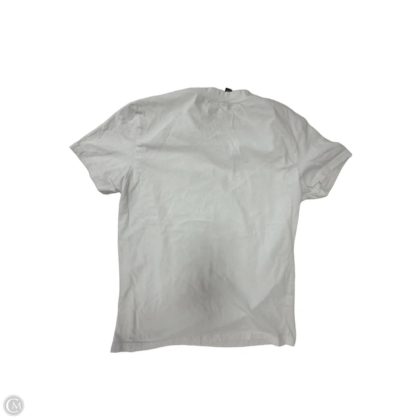 Top Short Sleeve By Clothes Mentor In Blue & White, Size: M