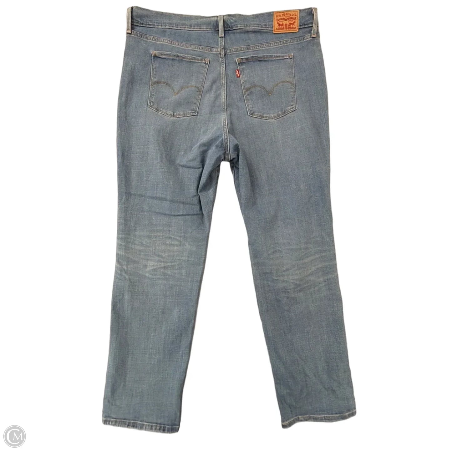 Jeans Straight By Levis In Blue Denim, Size: 18