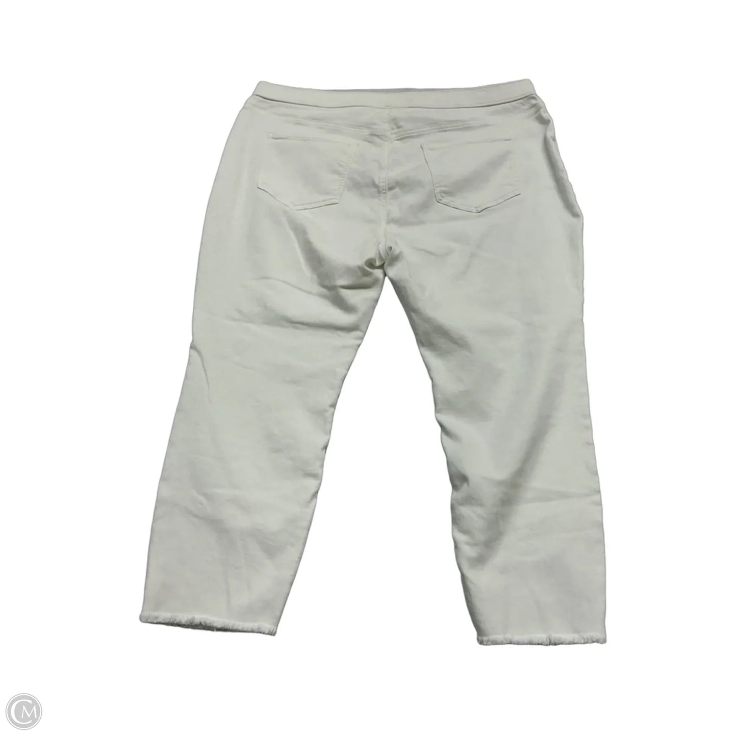 Jeans Straight By Simply Vera In White Denim, Size: 22