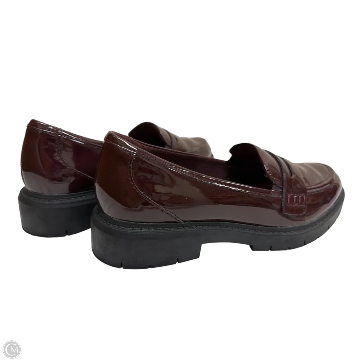 Shoes Flats By Clarks In Maroon, Size: 8