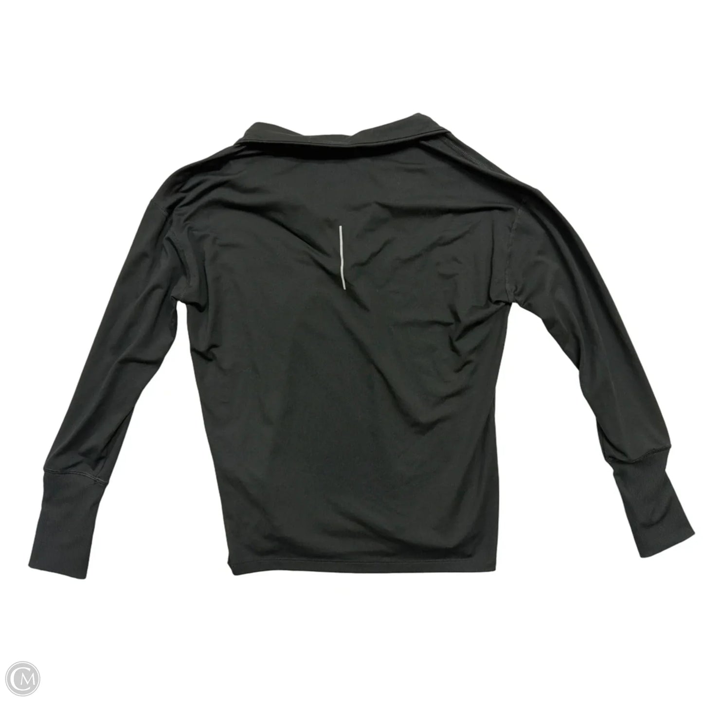 Athletic Top Long Sleeve Collar By Nike Apparel In Black, Size: S