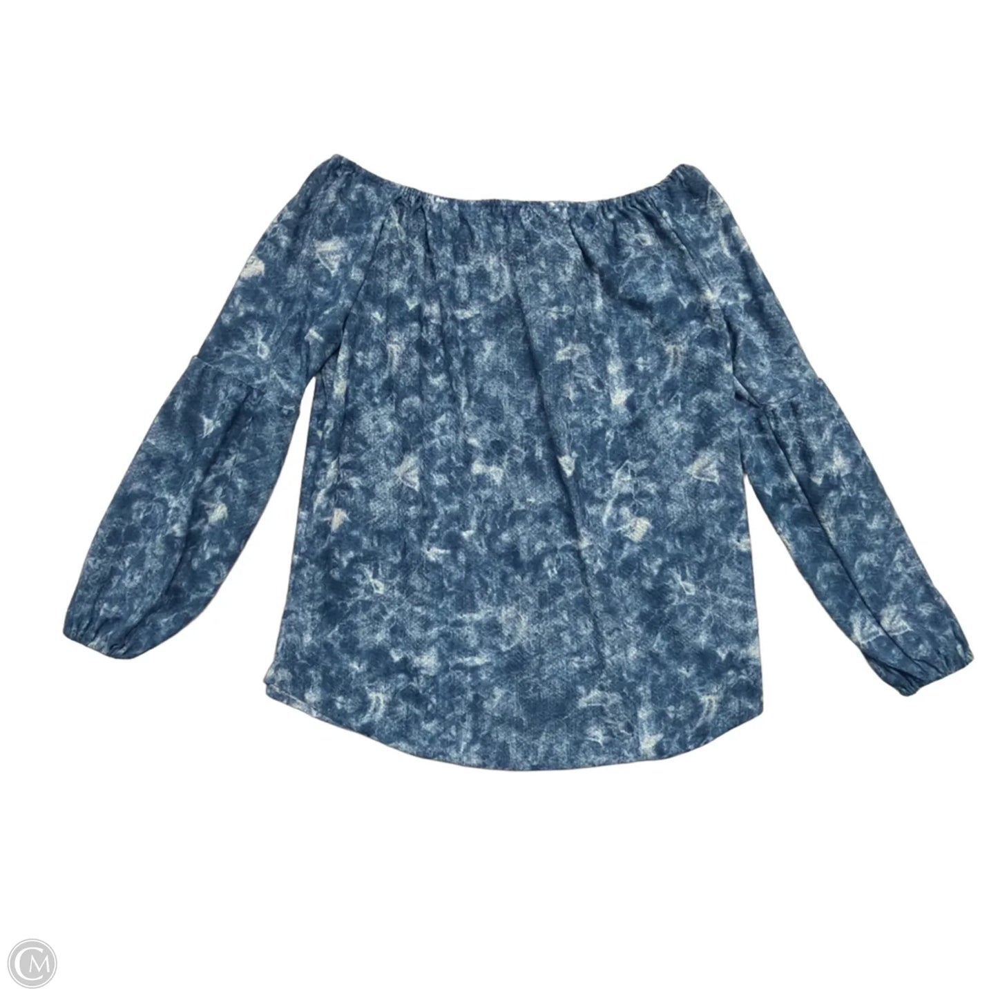 Top Long Sleeve By Michael By Michael Kors In Blue, Size: M