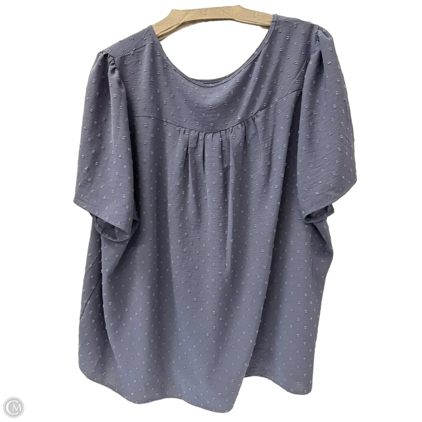 Top Short Sleeve By Shein In Navy, Size: 4x