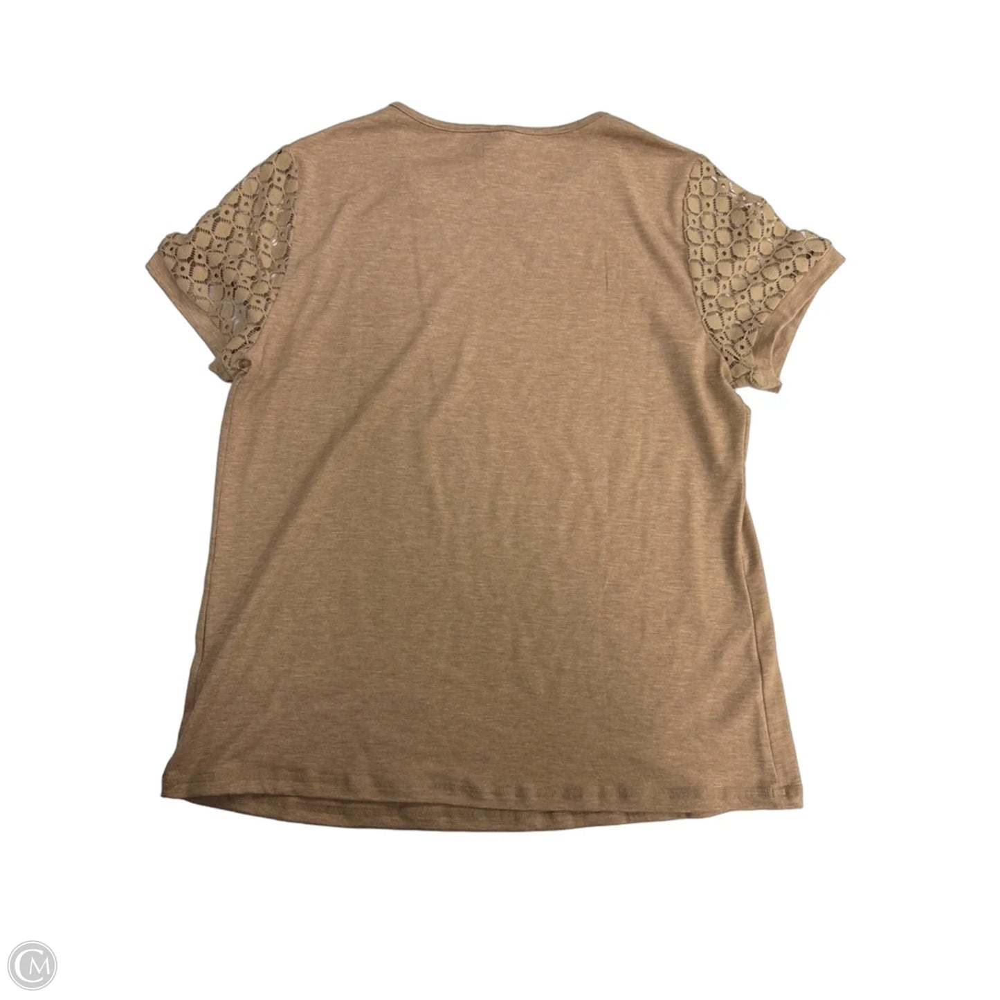 Top Short Sleeve By Automet In Brown, Size: L