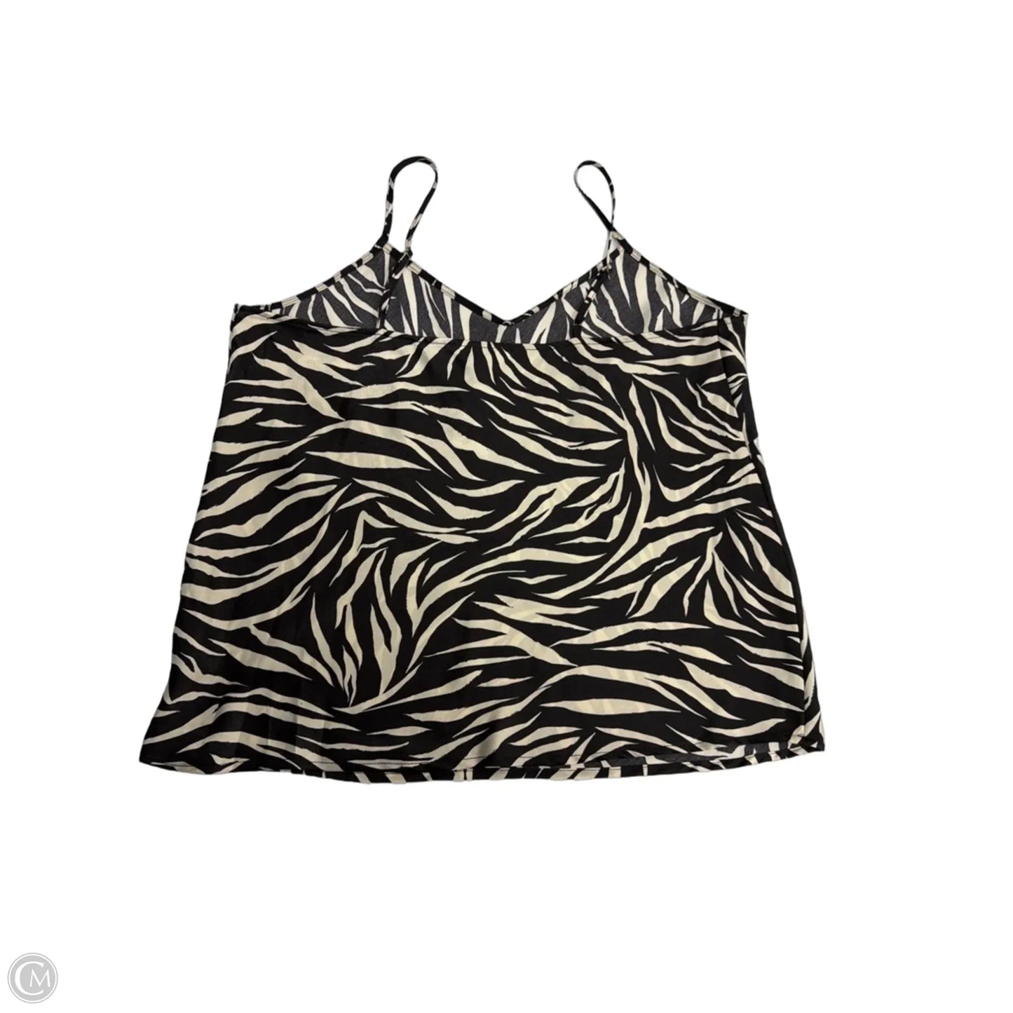 Tank Top By Time And Tru In Black & Cream, Size: L
