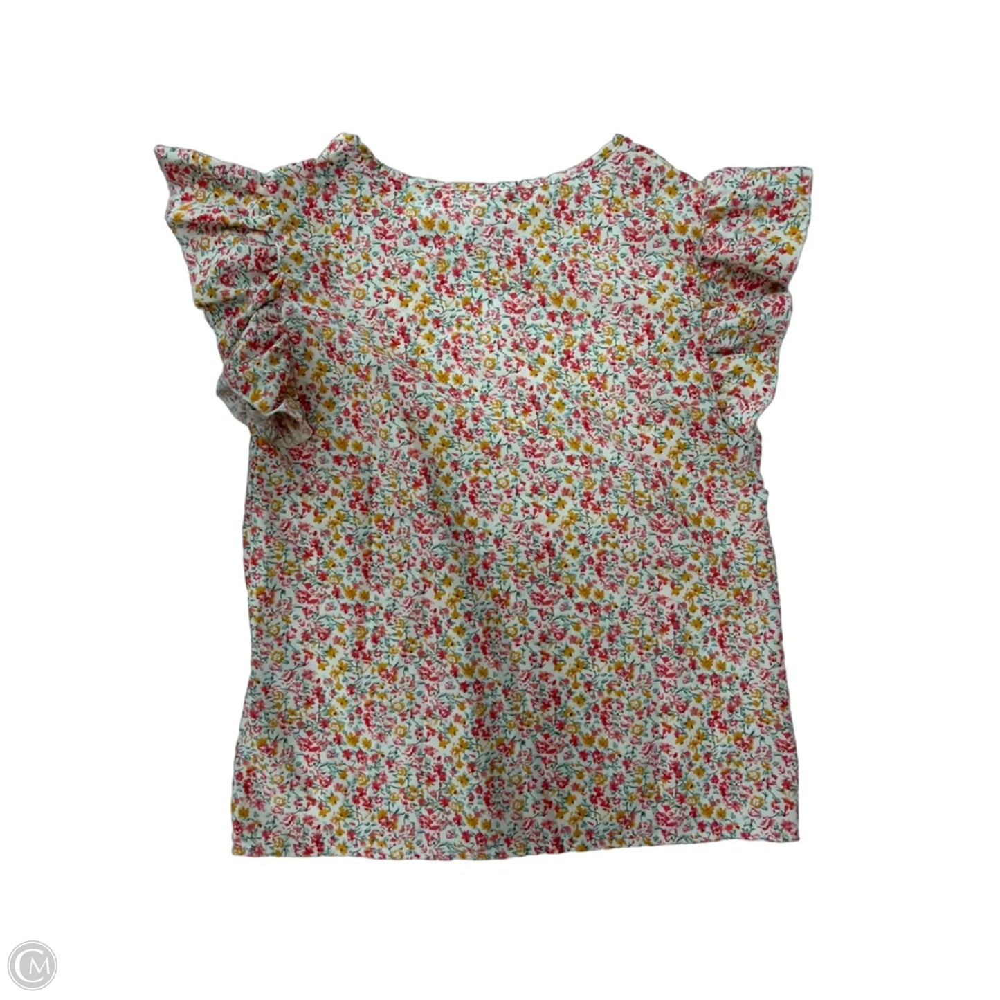 Top Short Sleeve By Shein In Floral Print, Size: Xs