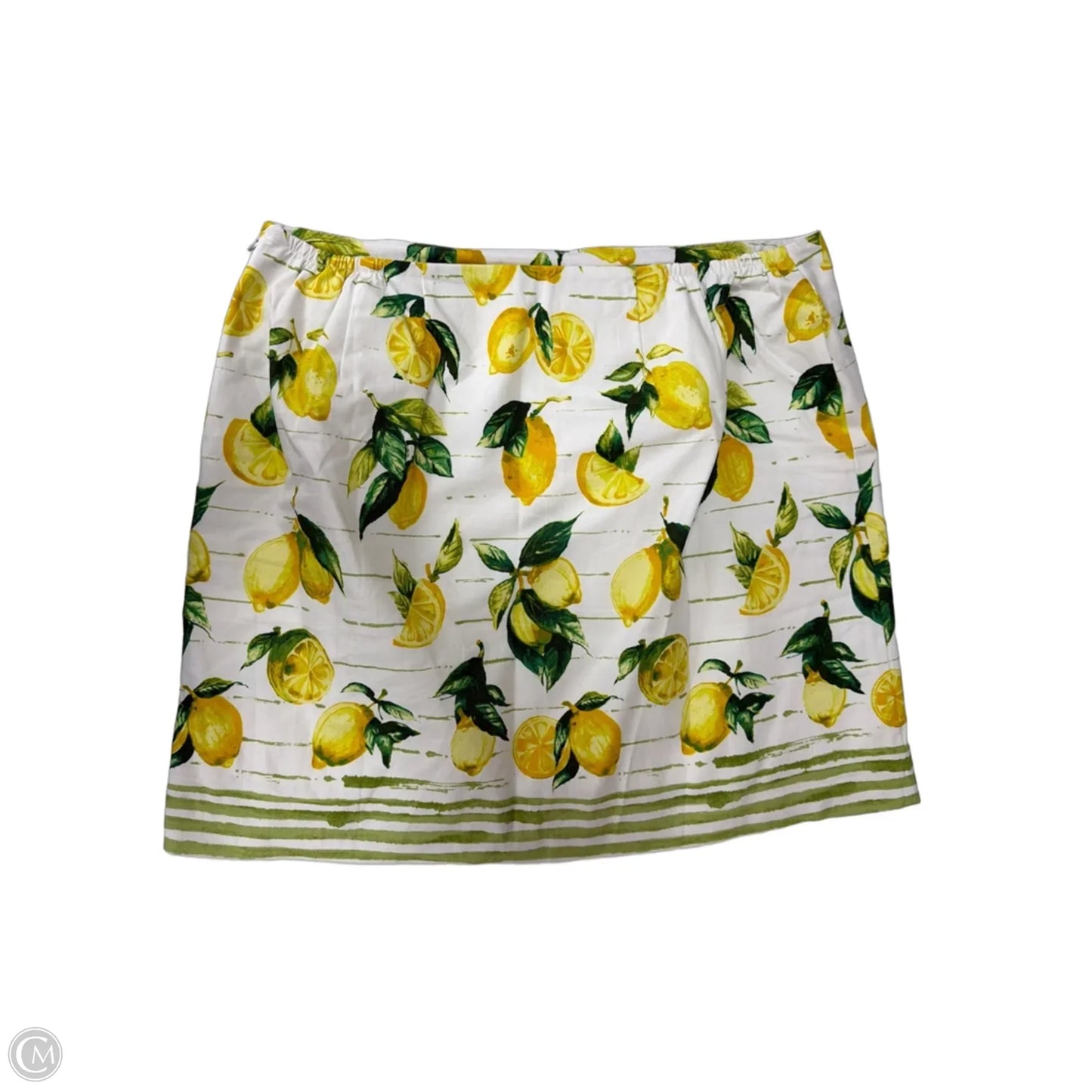 Skirt Mini & Short By Talbots In Green & Yellow, Size: 1x