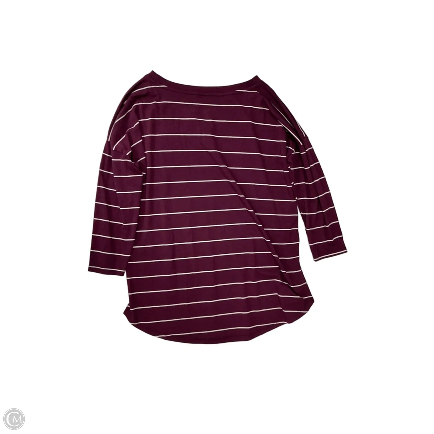 Top 3/4 Sleeve By Just Be In Striped Pattern, Size: S