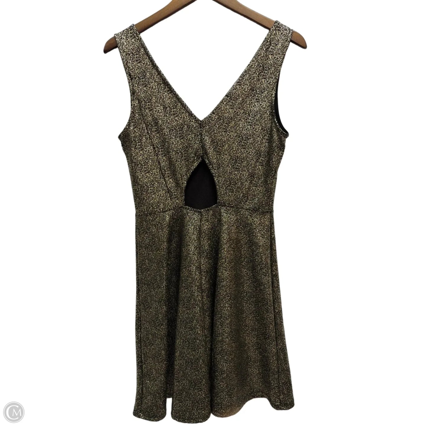 Dress Casual Midi By Maurices In Black & Gold, Size: S