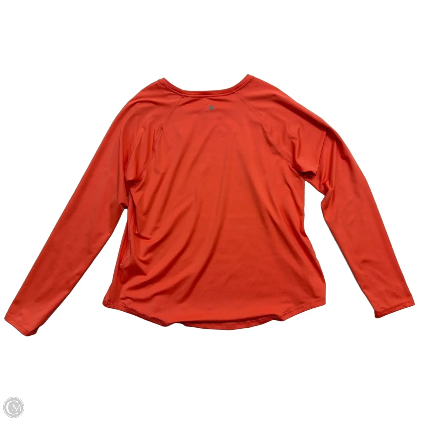 Athletic Top Long Sleeve Collar By Tek Gear In Orange, Size: Xl