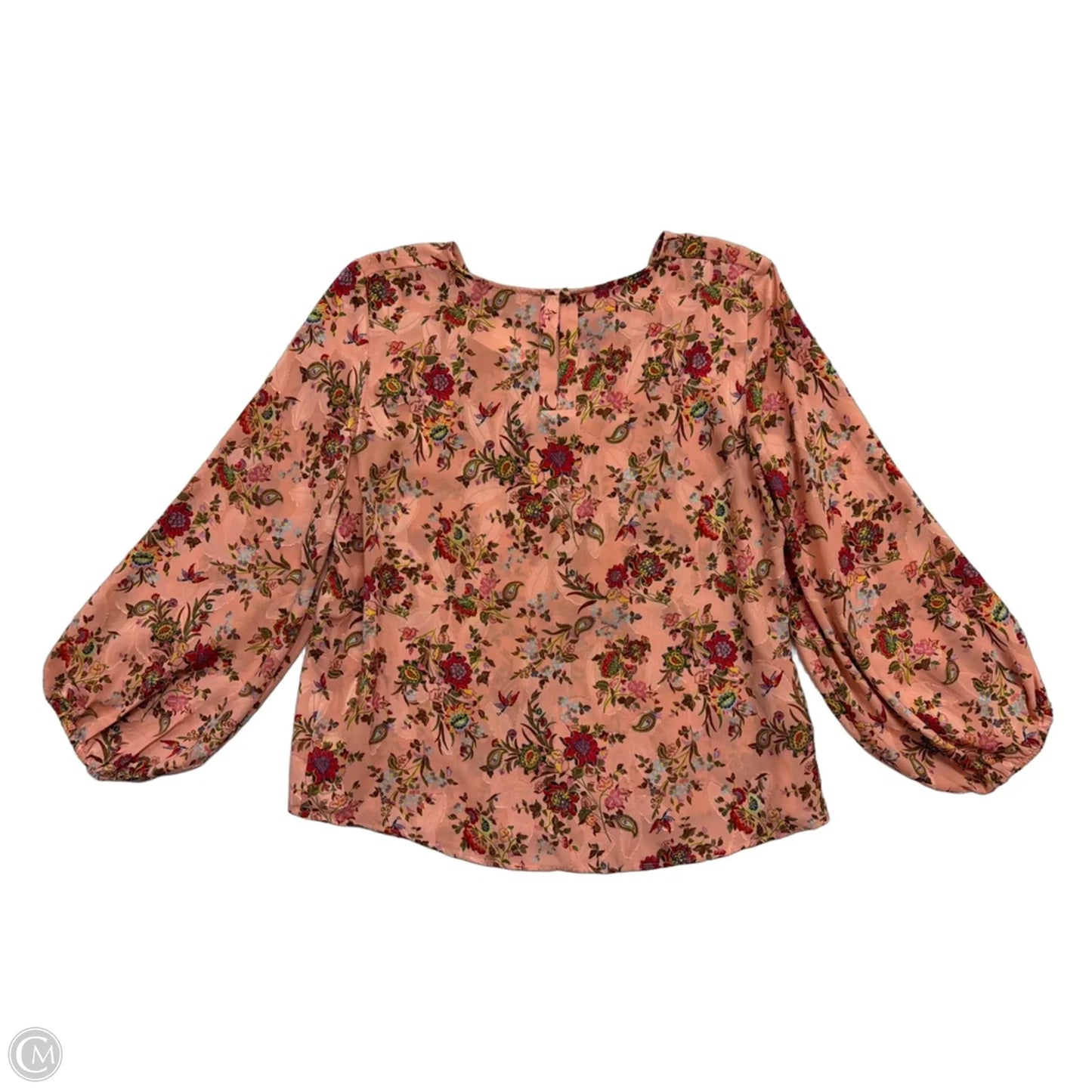 Top Long Sleeve By Loft In Paisley Print, Size: L