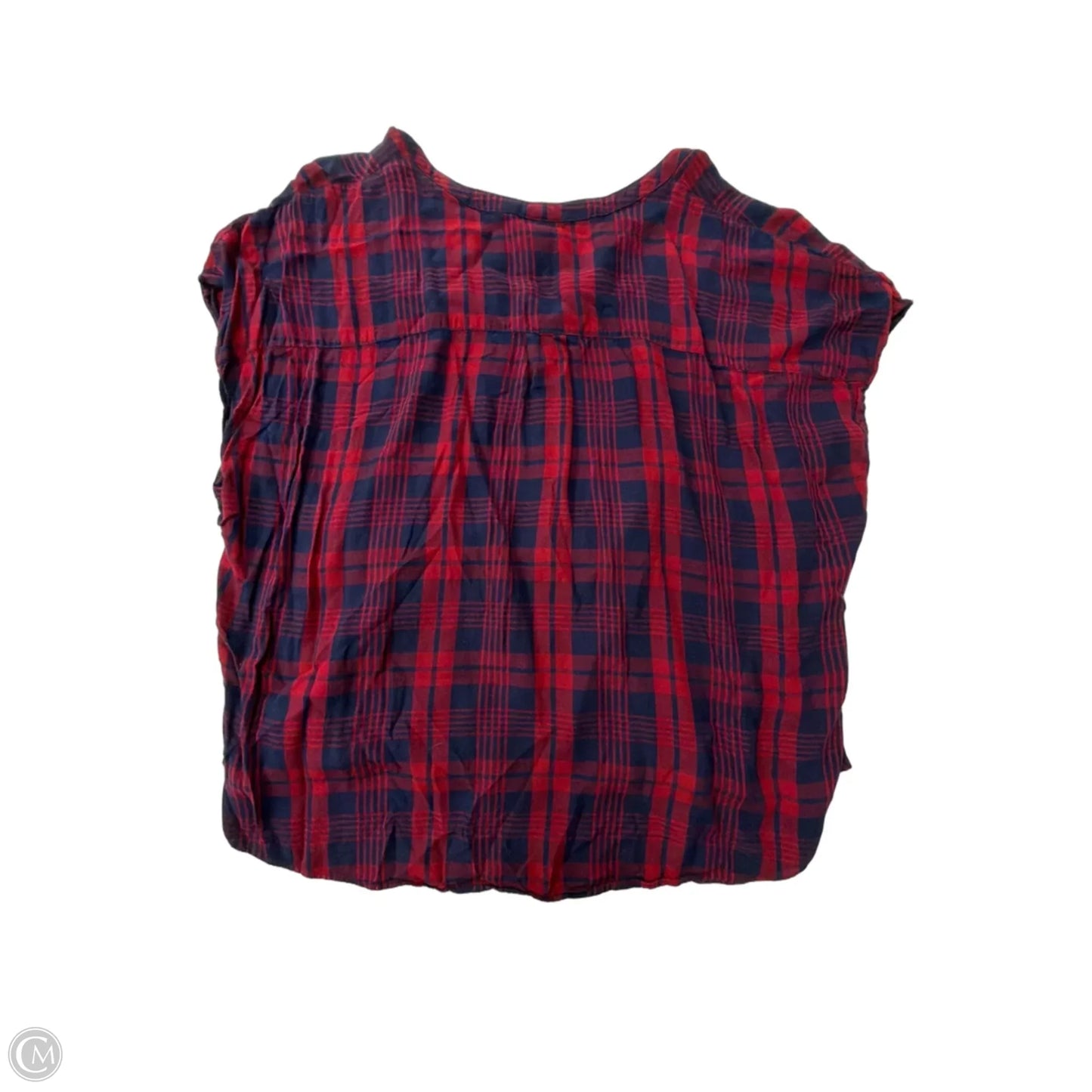 Top Short Sleeve By Torrid In Plaid Pattern, Size: 3x