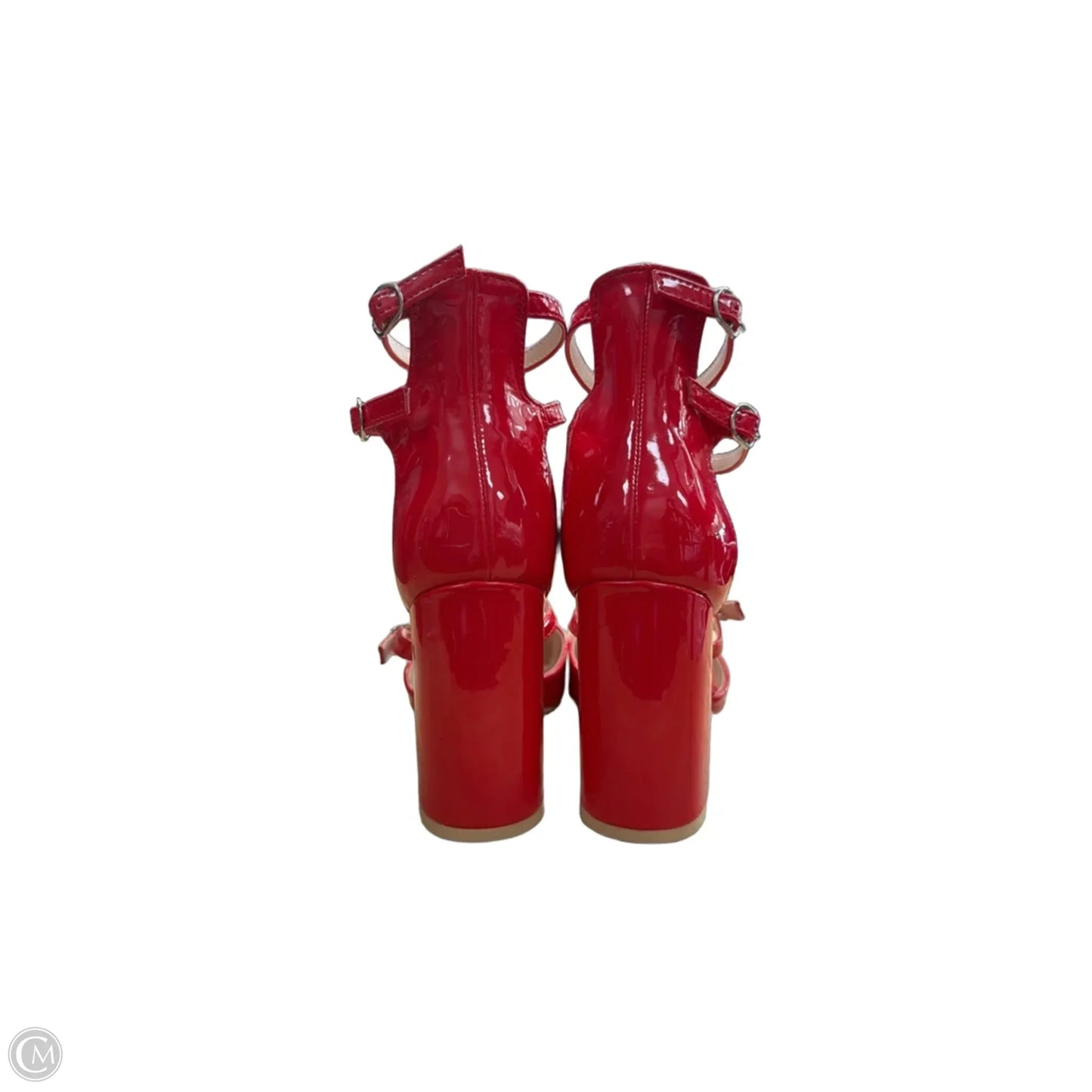 Shoes Heels Block By Clothes Mentor In Red, Size: 9