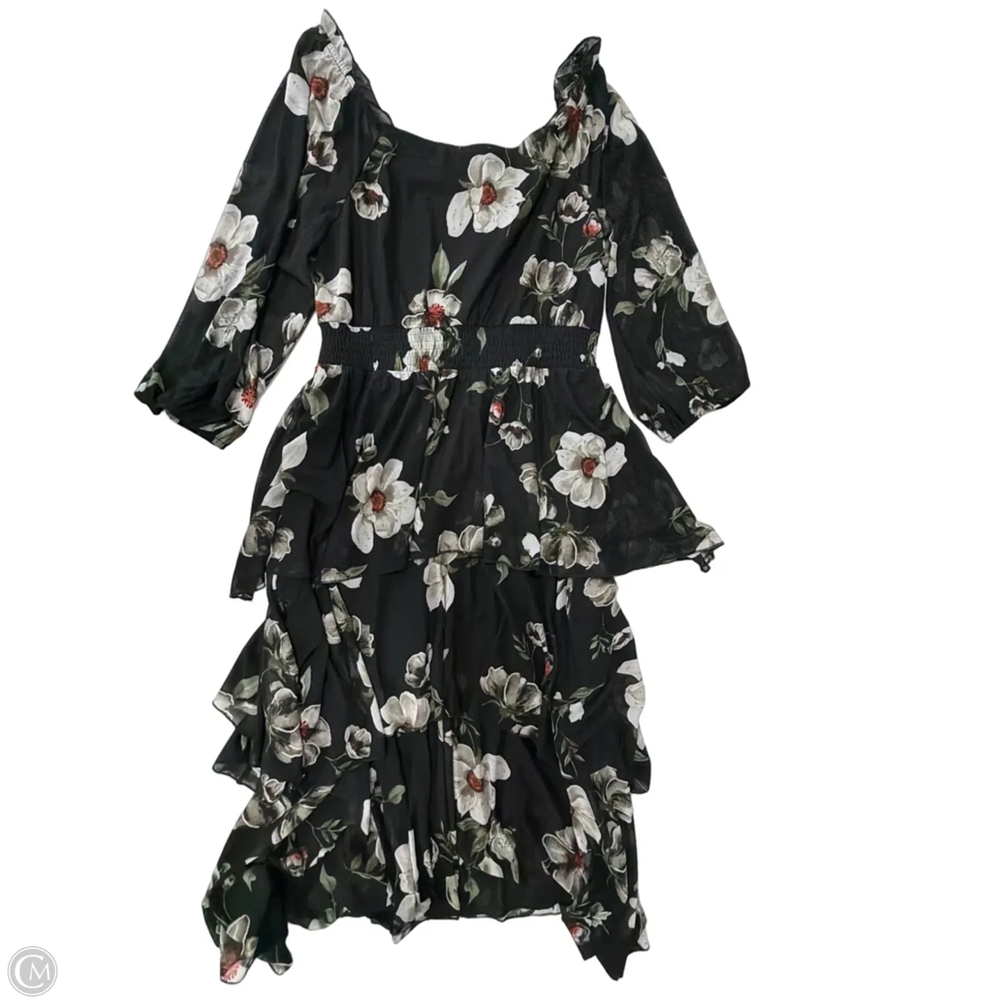Dress Casual Midi By Ember In Floral Print, Size: Xl