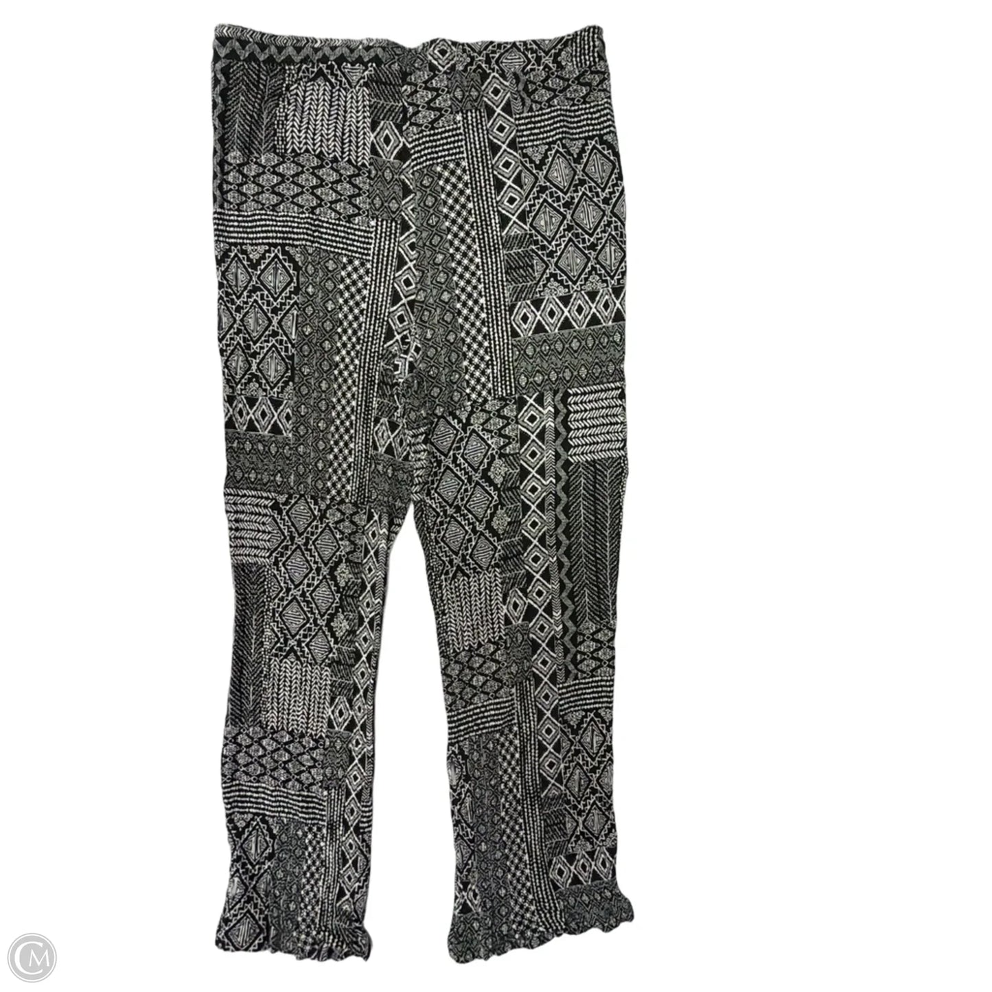 Pants Other By Robert Louis In Black & White, Size: Xl