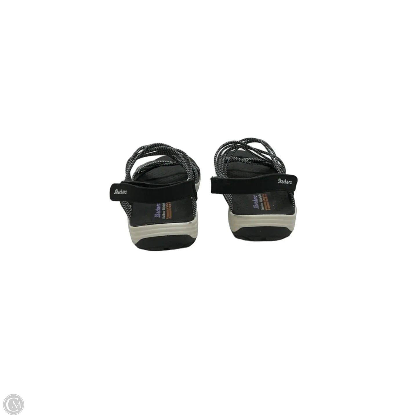 Sandals Flats By Skechers In Black & White, Size: 7
