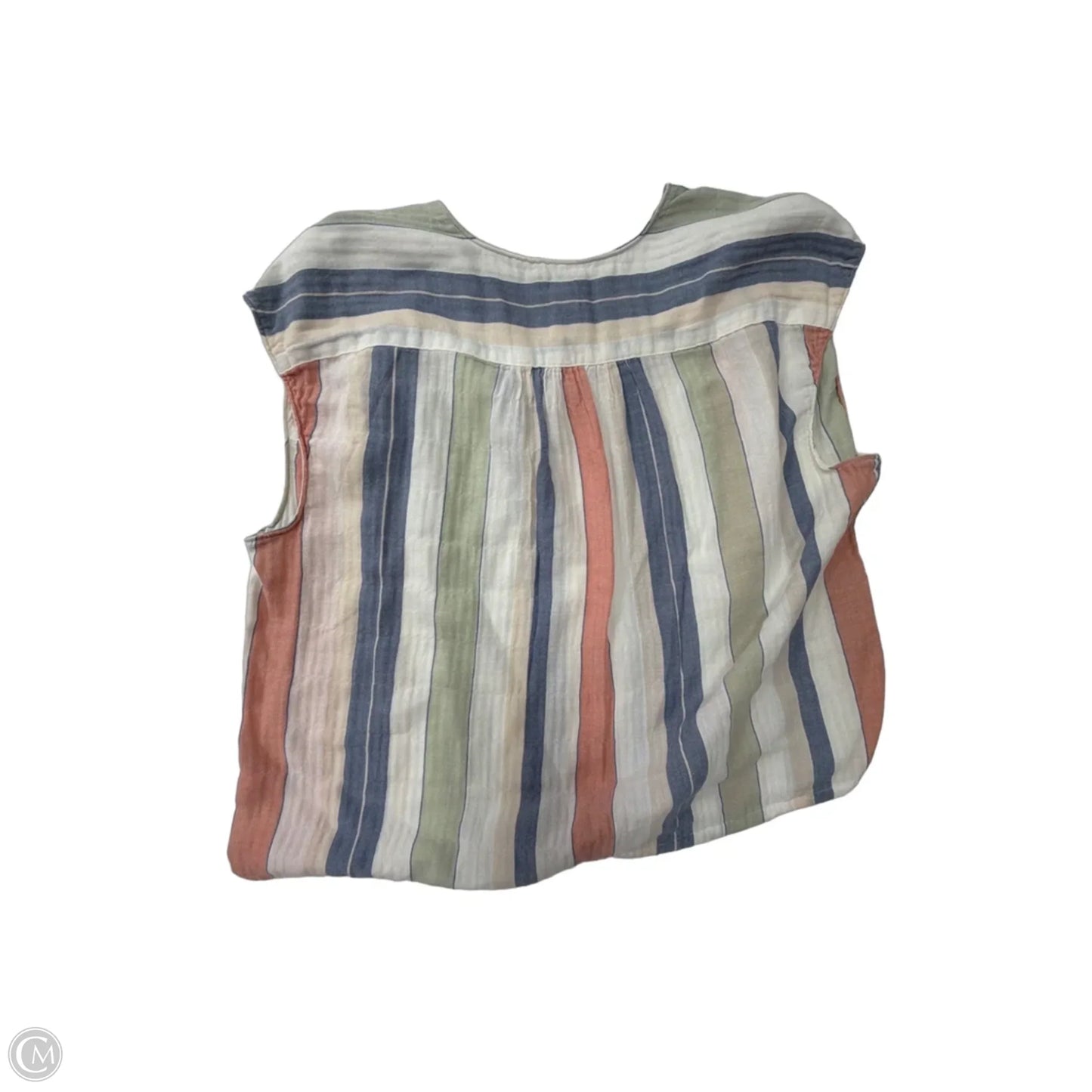 Top Short Sleeve By Ana In Striped Pattern, Size: M