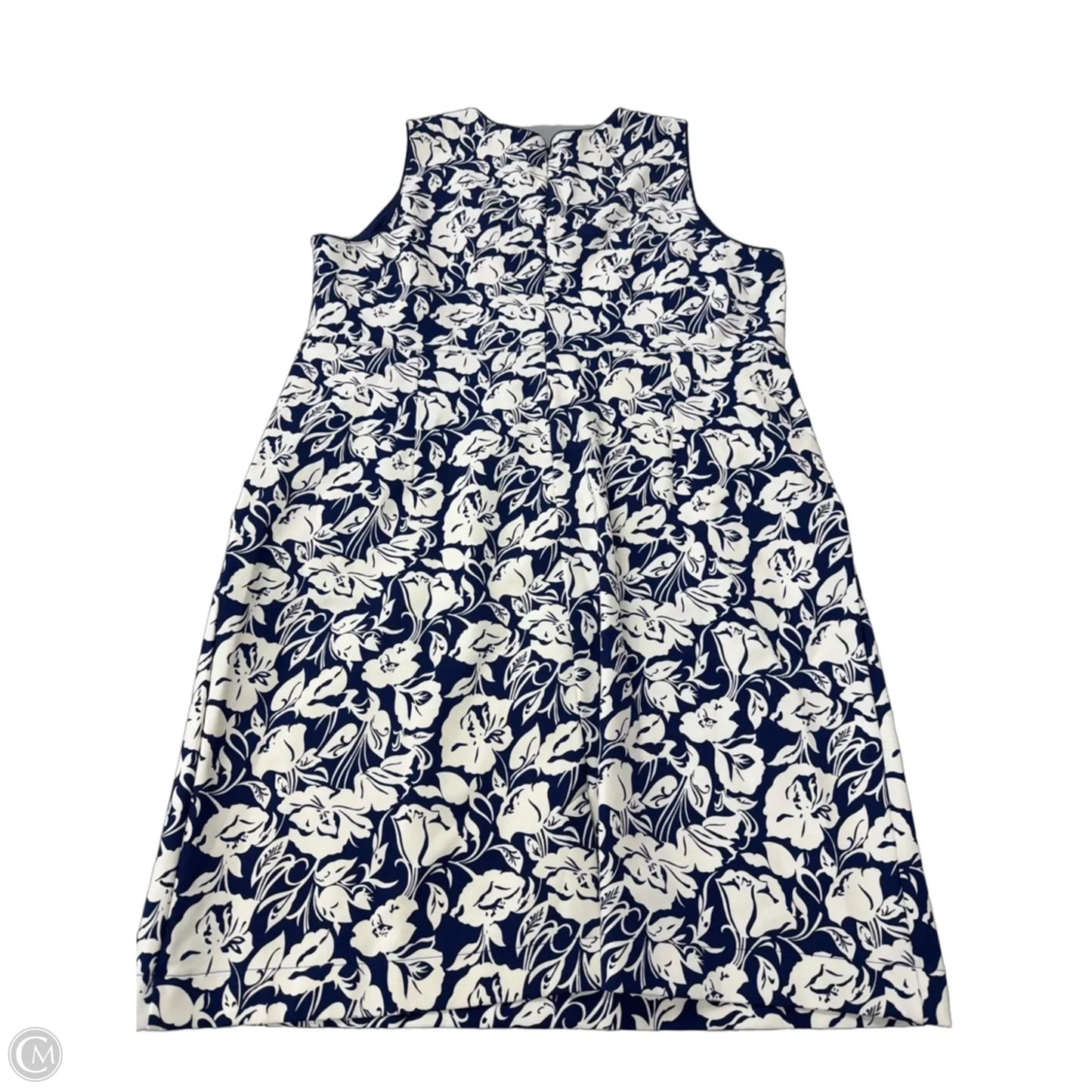 Dress Casual Midi By Lands End In Blue, Size: 1x