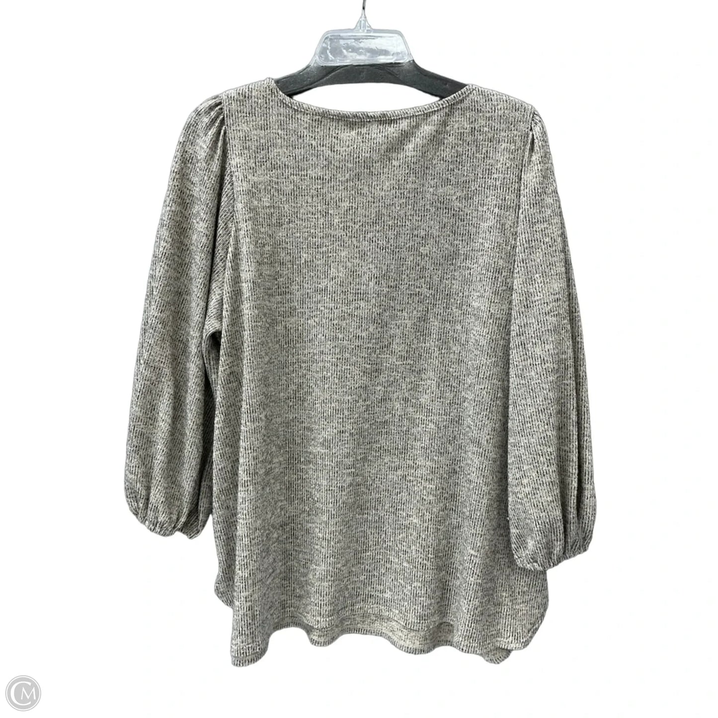Top Long Sleeve By Max Studio In Tan, Size: 2x