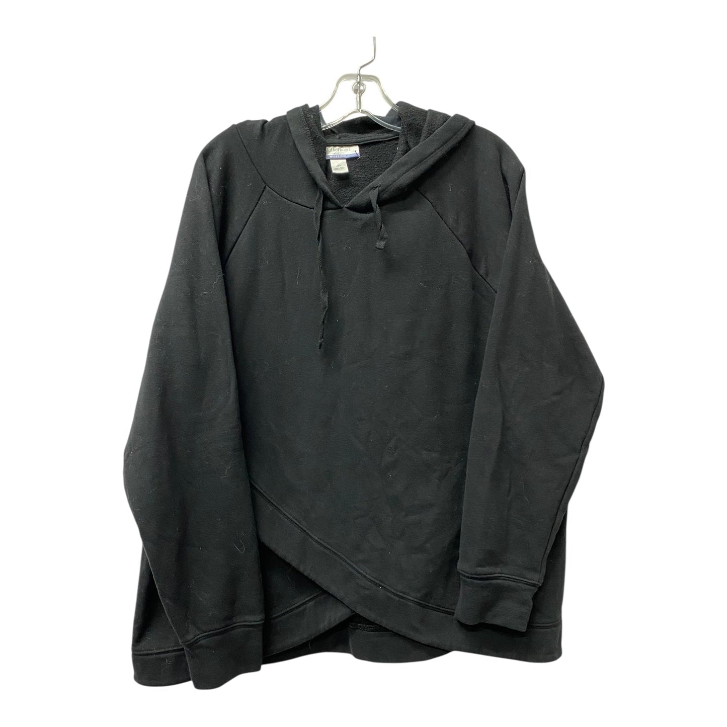 Mat Top Ls By Motherhood In Black, Size:2X