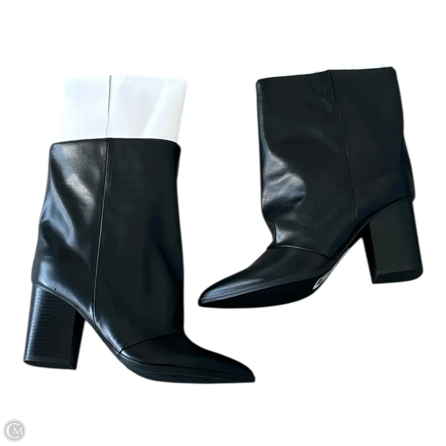 Boots Ankle Heels By Nine West In Black, Size: 9.5