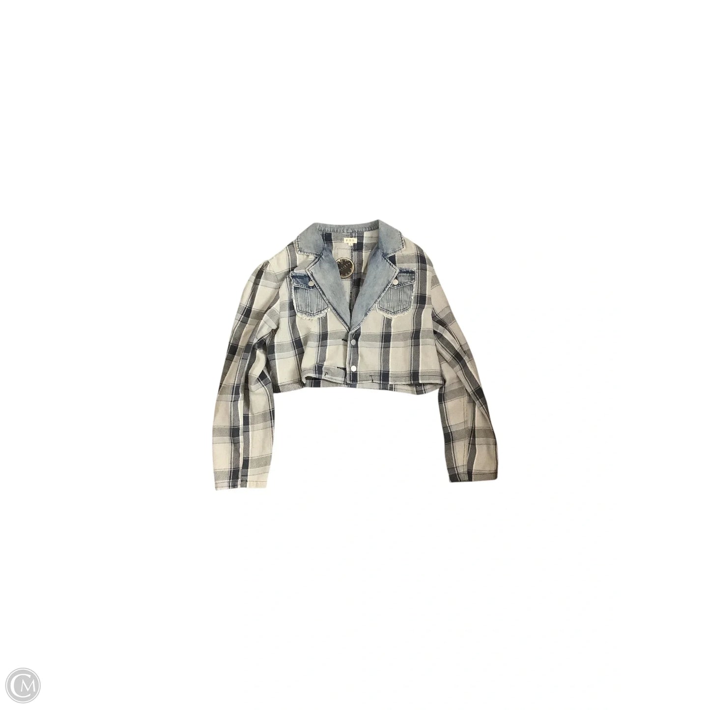 Jacket Denim By Pol In Blue, Size: L