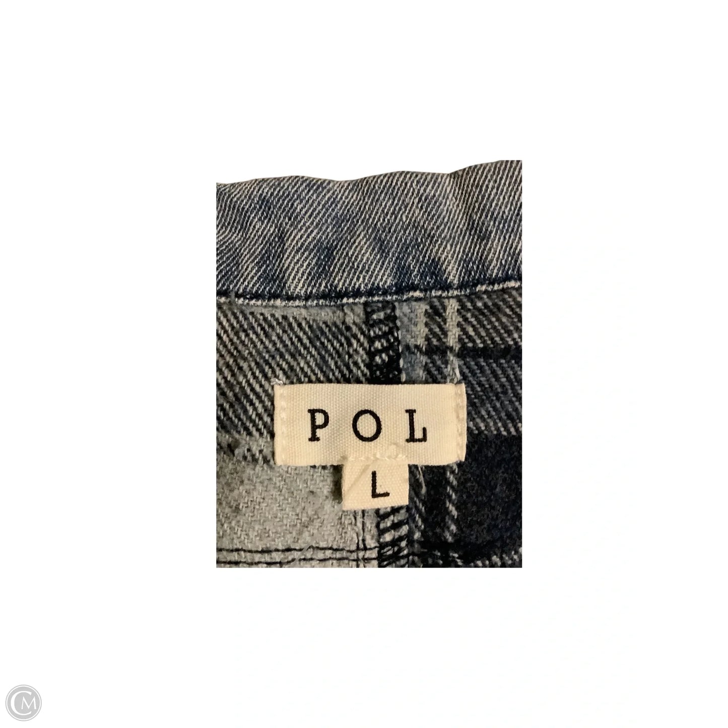 Jacket Denim By Pol In Blue, Size: L